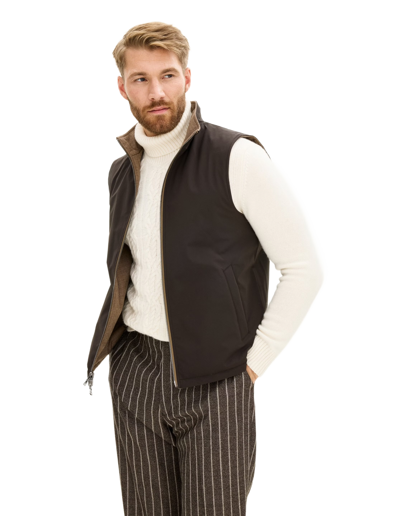 Vendbar Vattert Flanell Vest