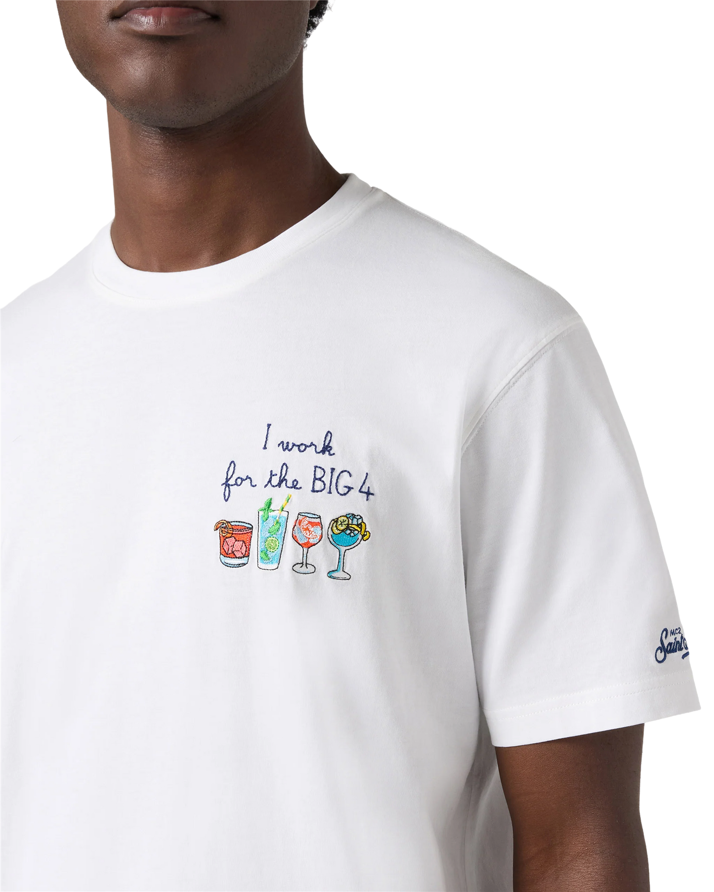 Portofino T-Shirt – White “I Work For The Big 4”