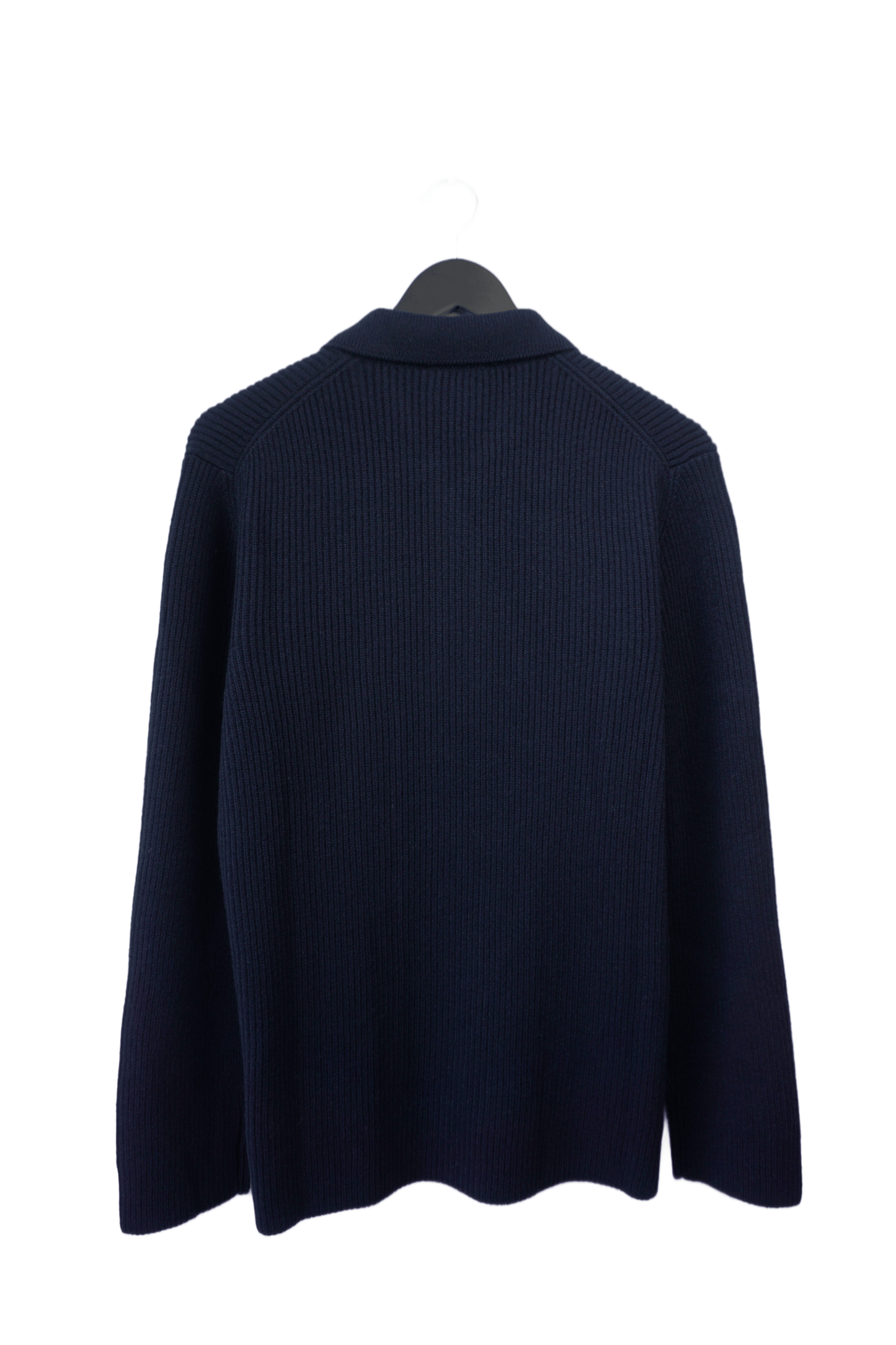 Ribbestrikket cardigan i kasjmir