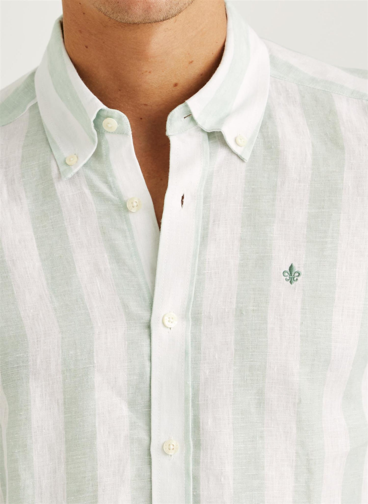 Douglas Linen Stripe Shirt - Classic Fit