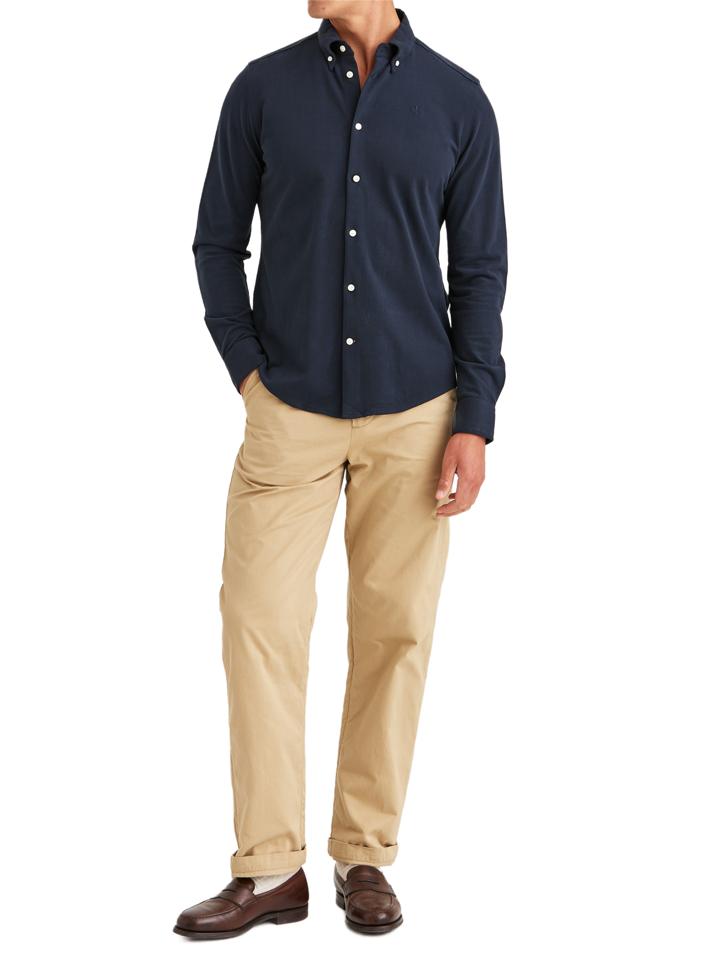Camden Pique Shirt Old Blue
