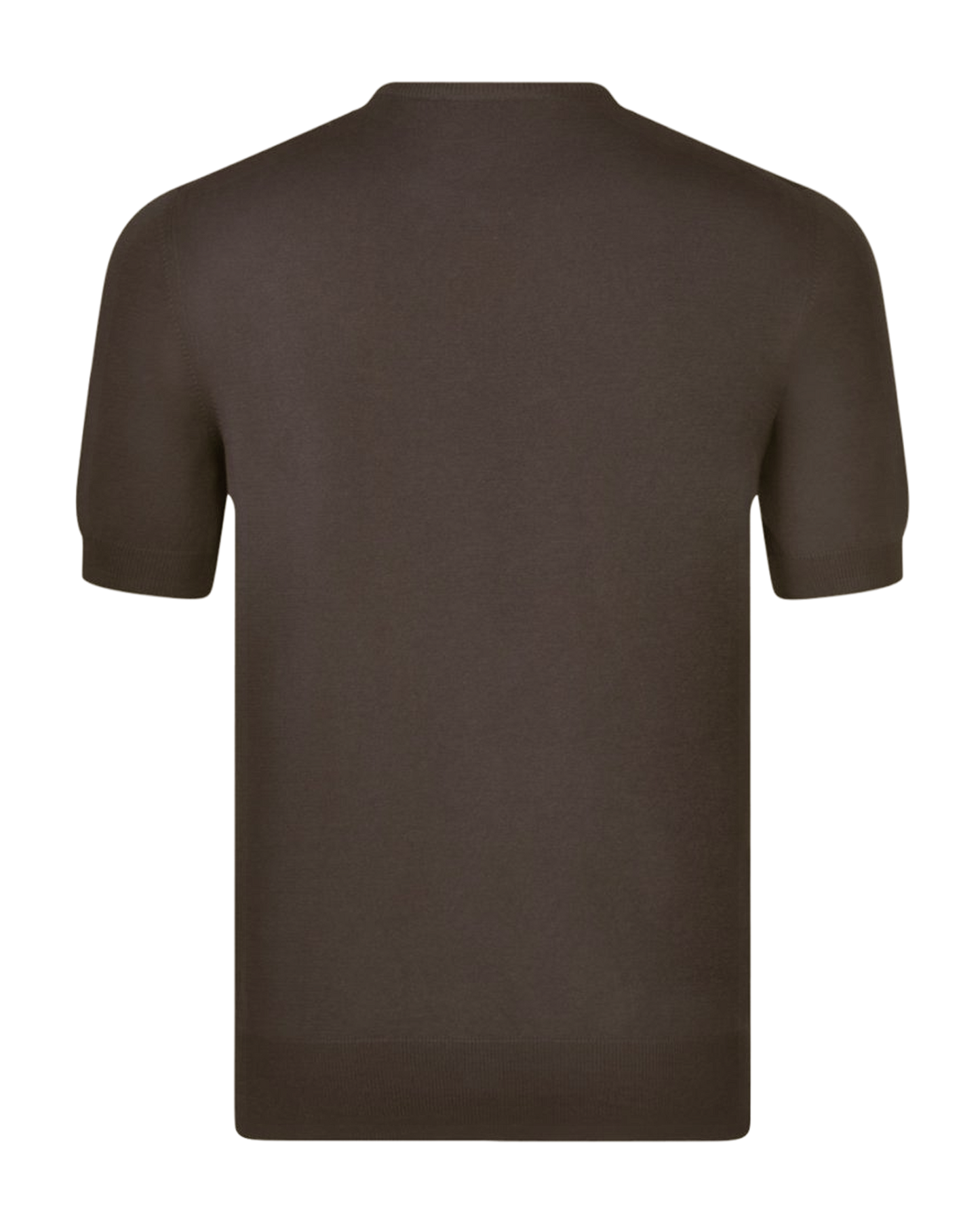 Organic cotton knit t-shirt - Brown