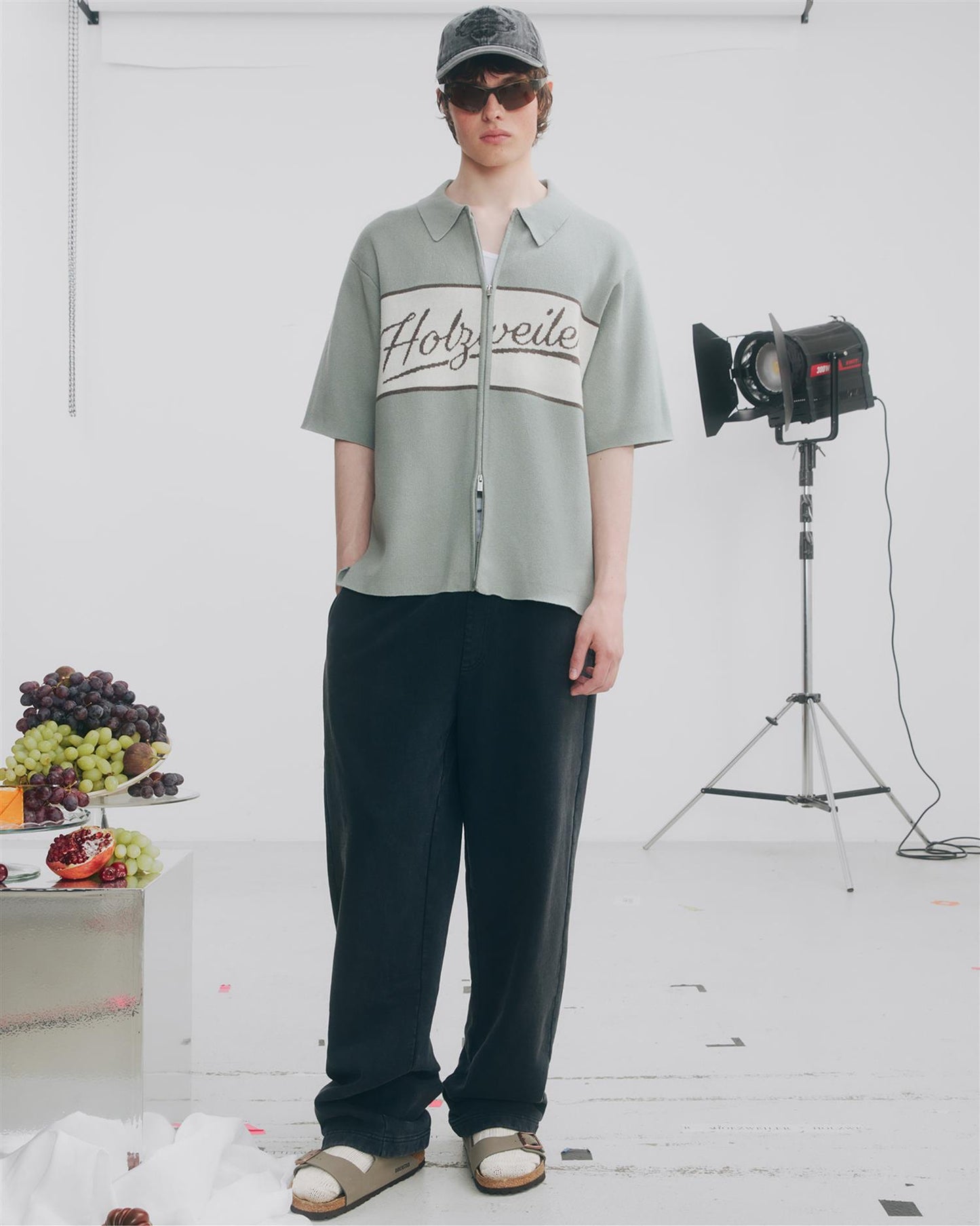 Jacquard Knit Zip Through