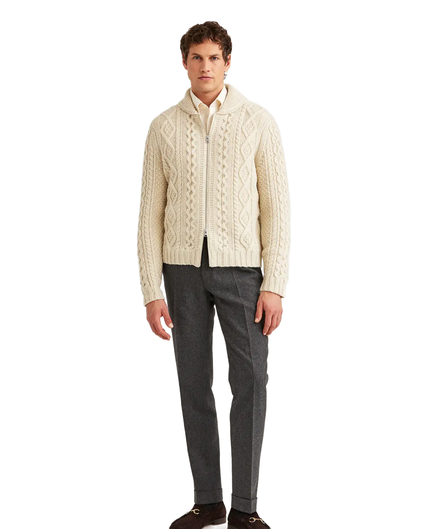 Cornwall Cable Zip Jacket