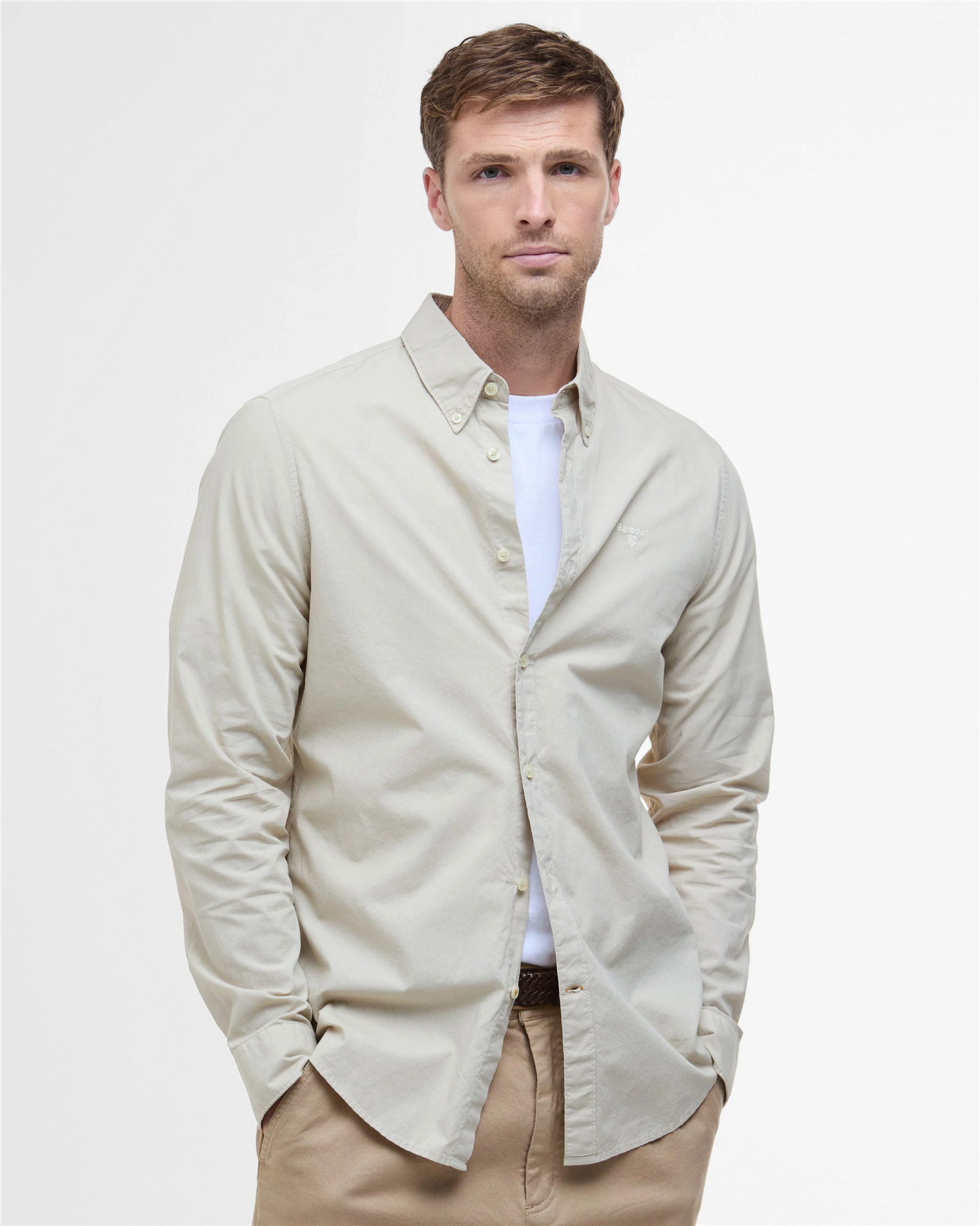Garment Dyed Tailored Long-Sleeved Shirt