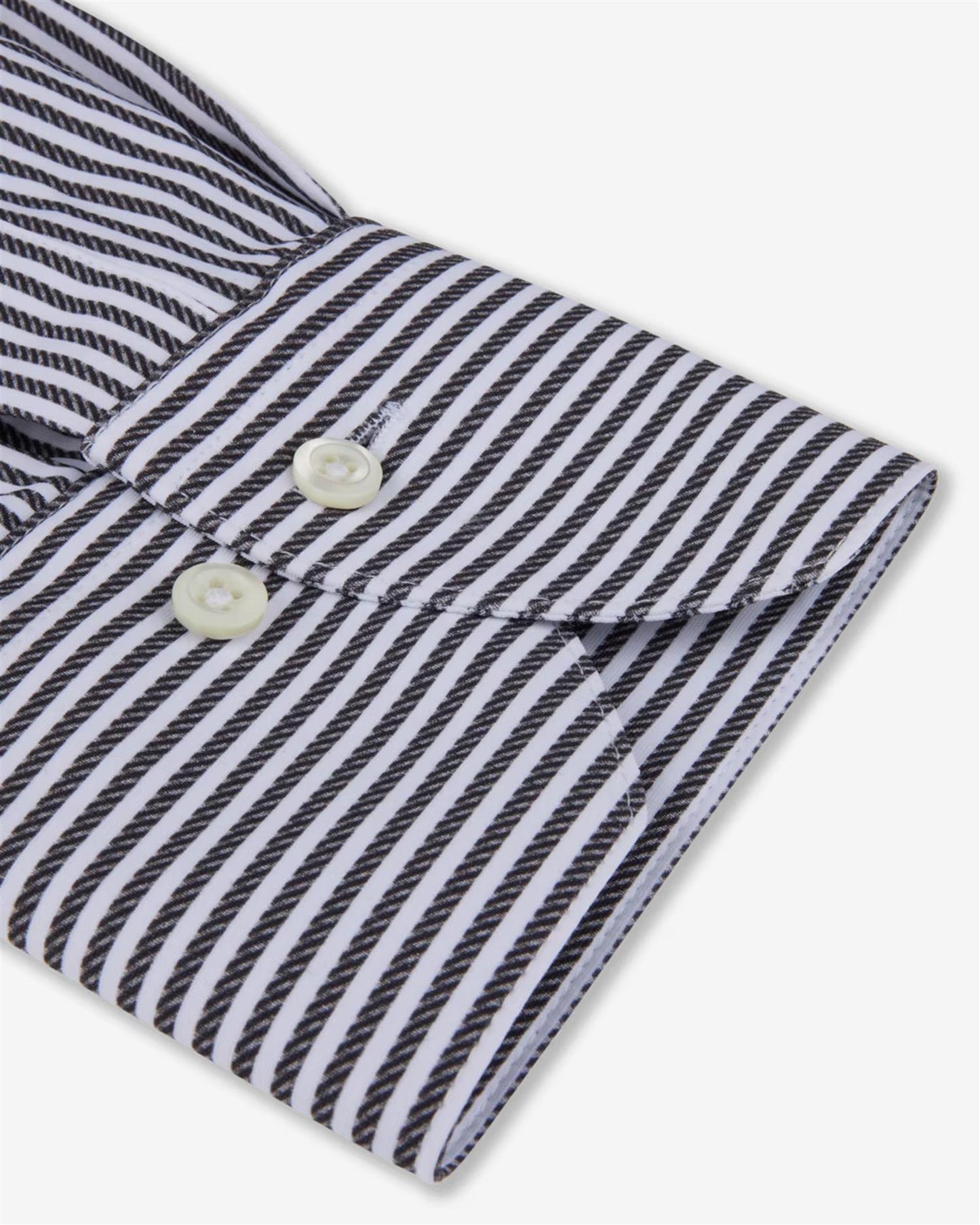 Black Striped Jersey Shirt - Slimline