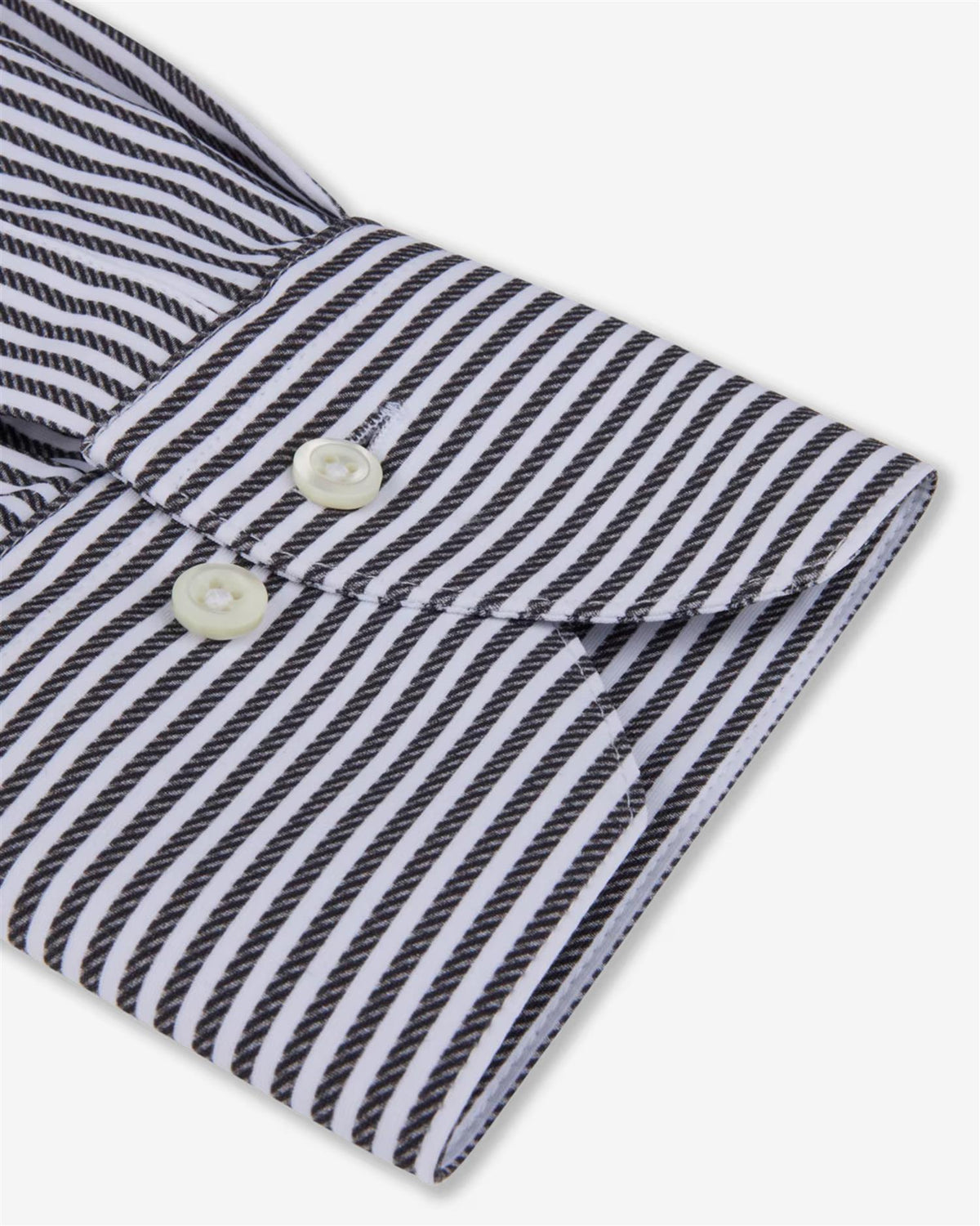 Black Striped Jersey Shirt - Slimline