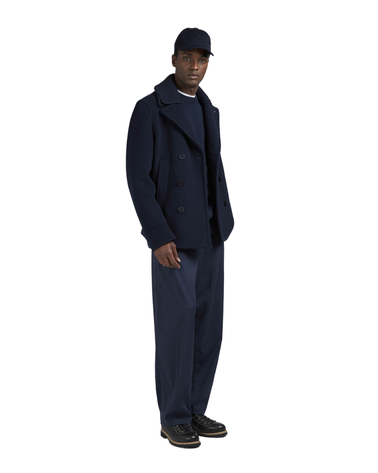 True Peacoat in wool and cashmere