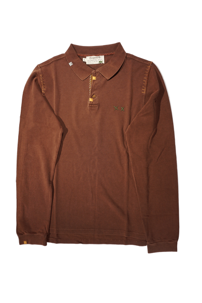 Prepster Polo Long Sleeve - Chocolate