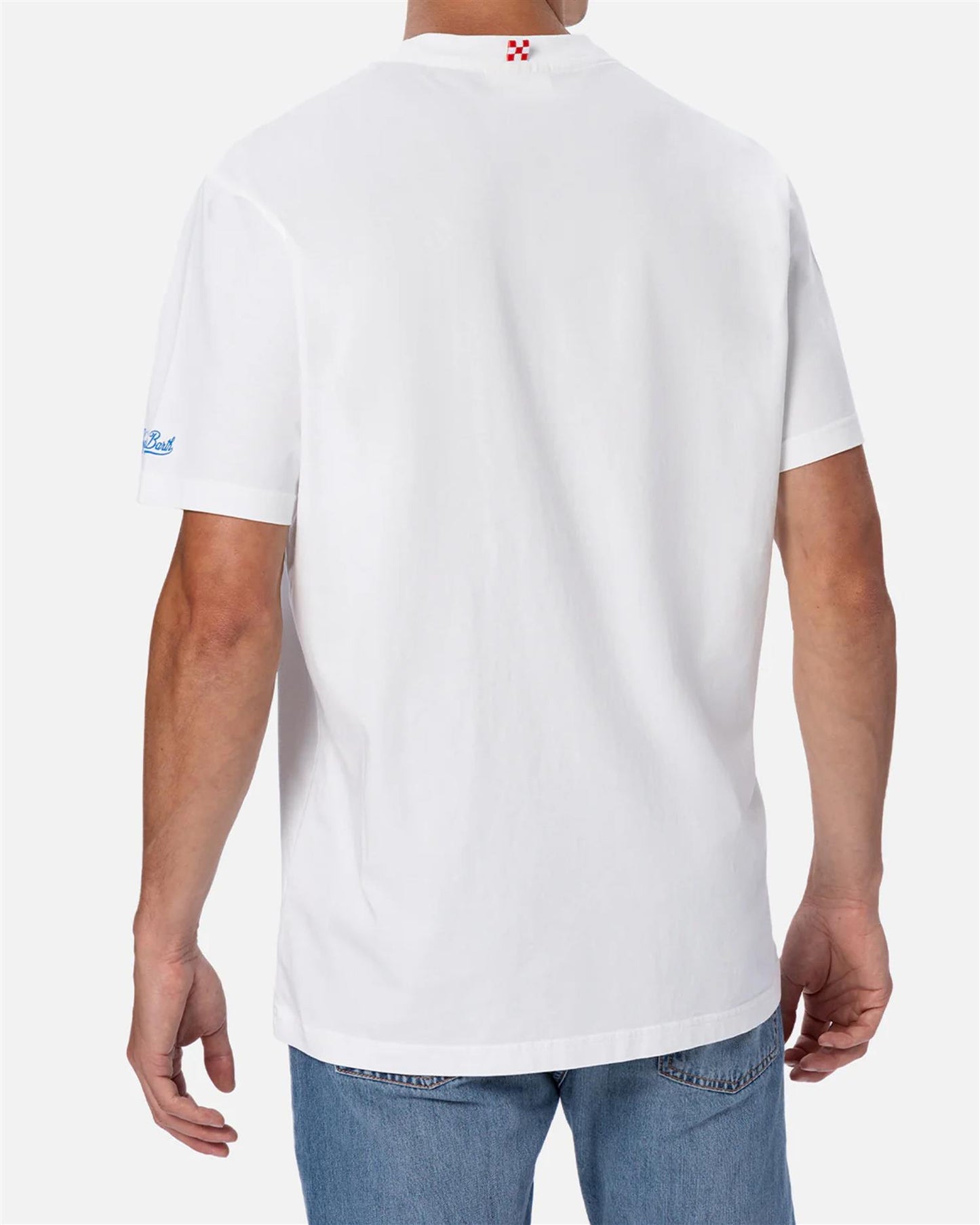 Man cotton t-shirt with Gin Tonic, please! embroidery