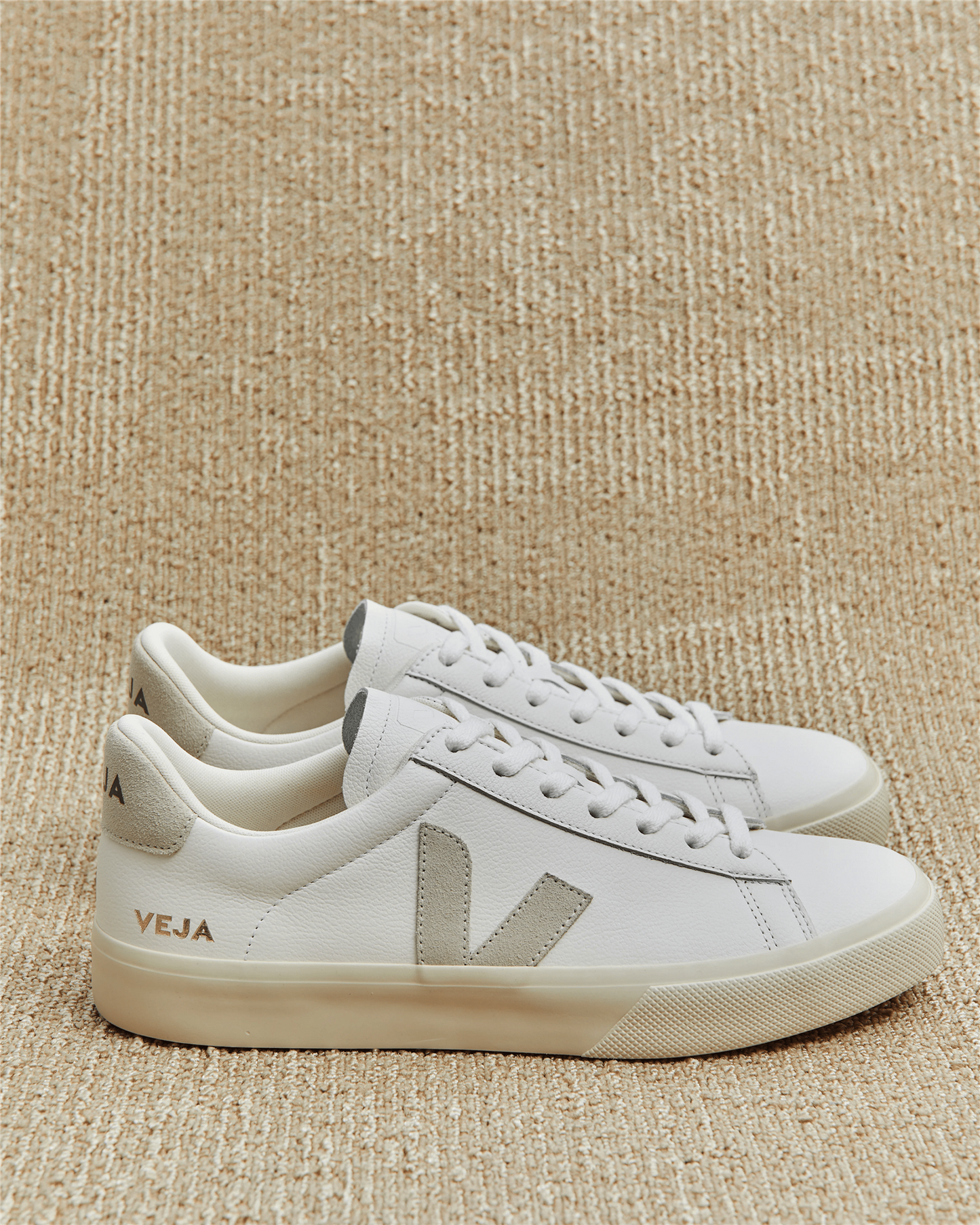 Campo Leather White Natural Suede