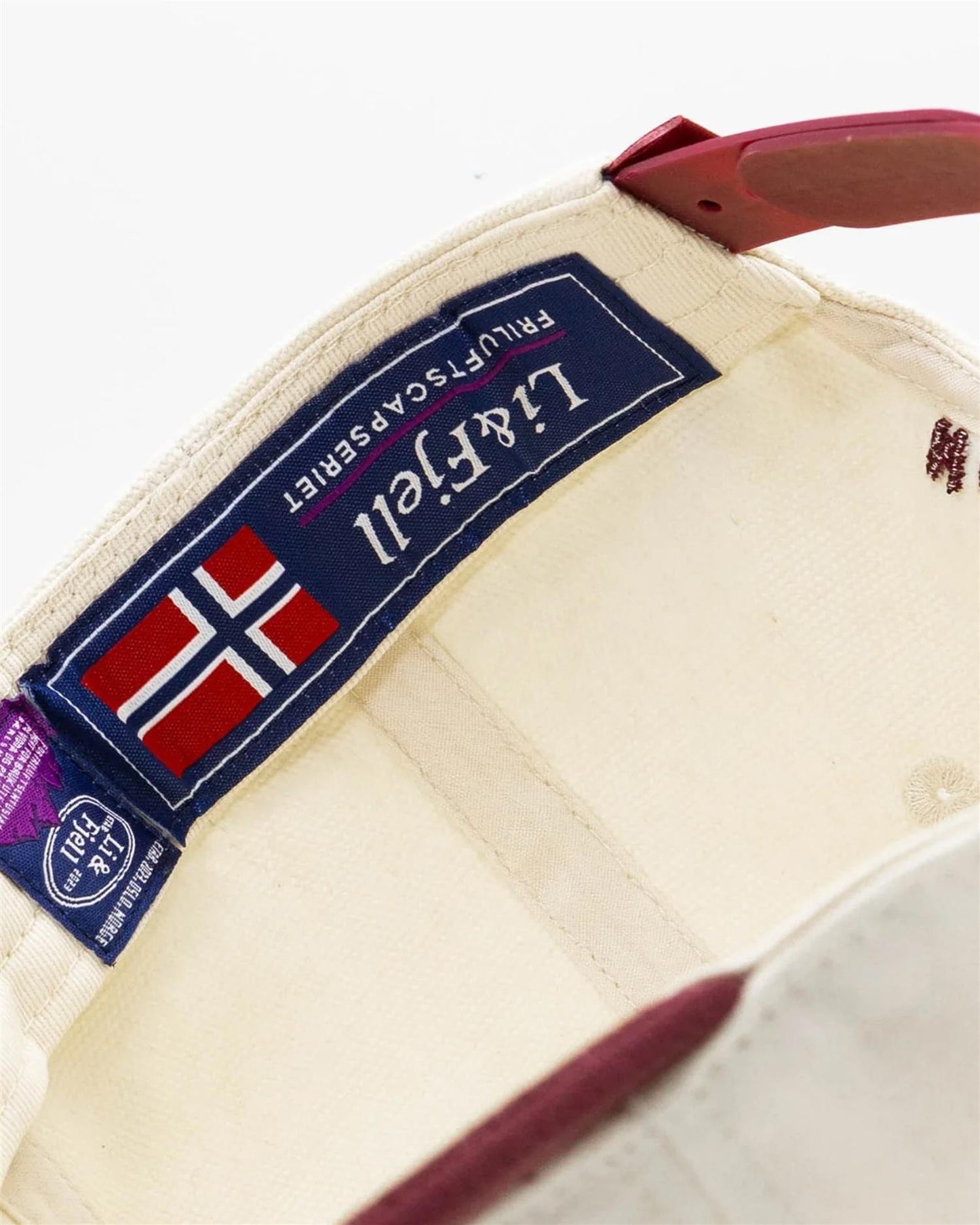 Lofoten Rekreasjon Caps - – Hvit/Burgunder