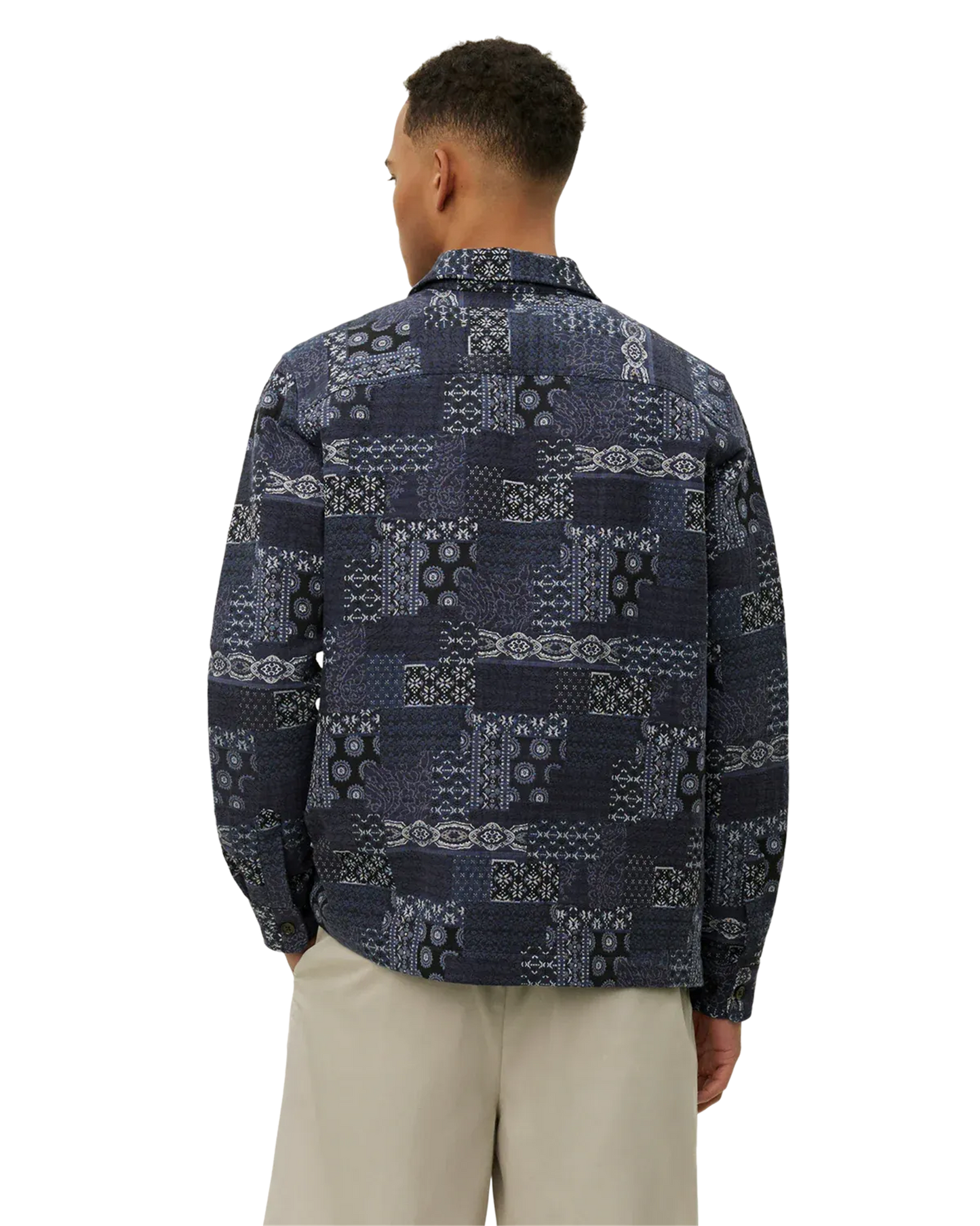 Layton Contrast Jacquard Overshirt