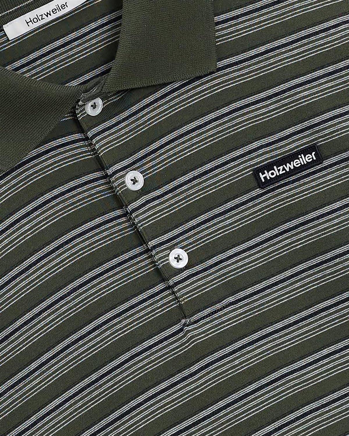 Sonny Long-Sleeve Polo – Green Stripe