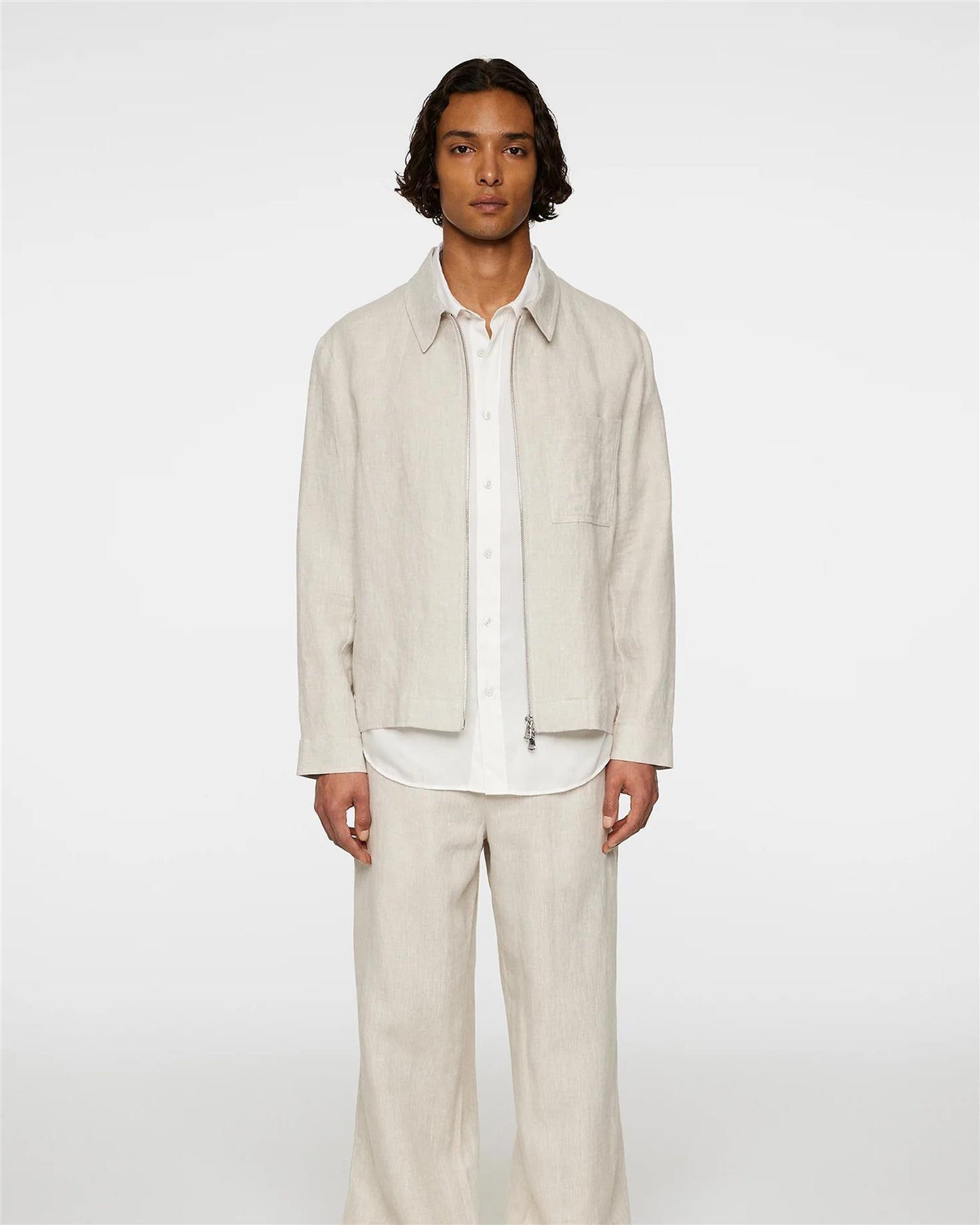 Julius Drape Linen Overshirt