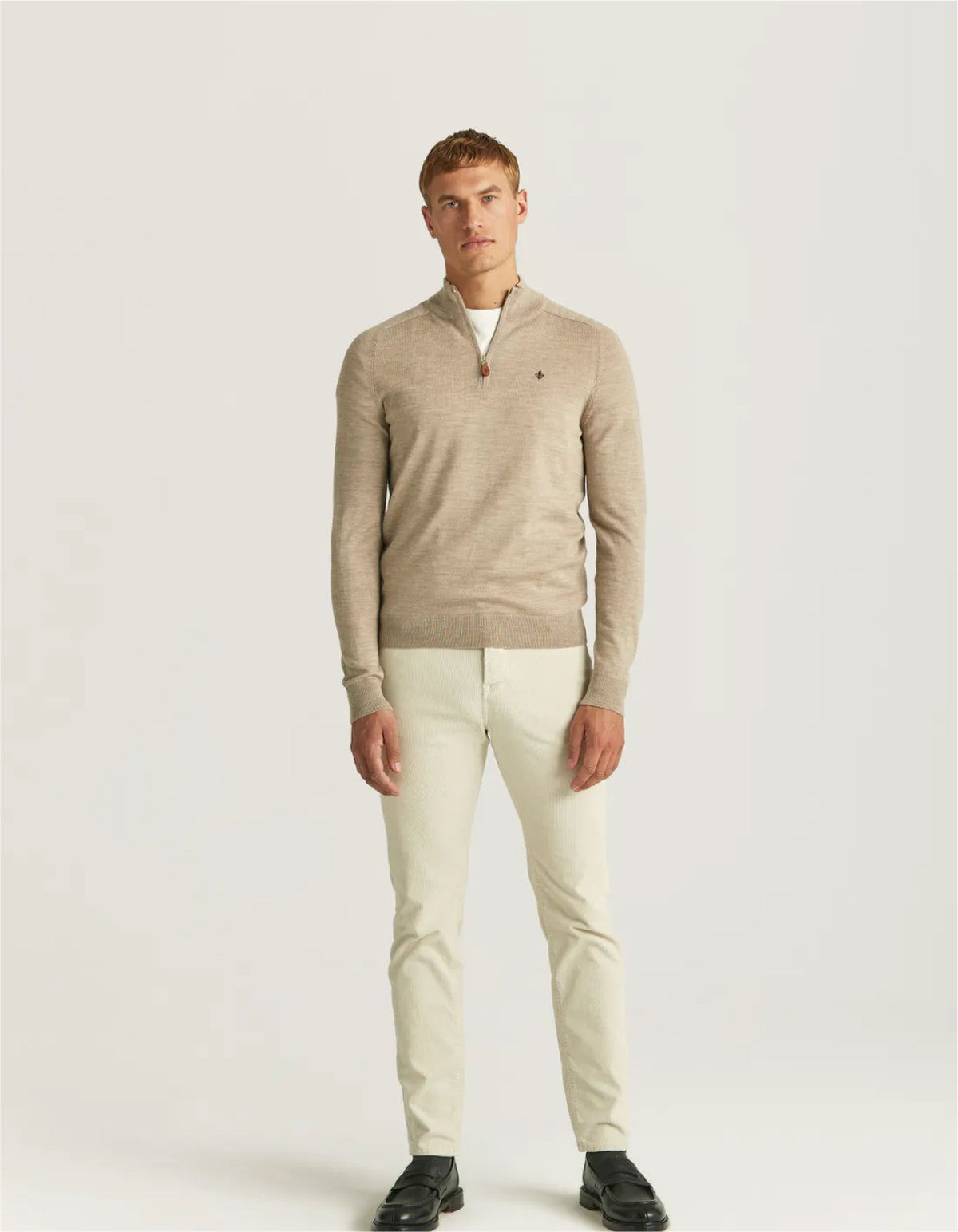 Merino John zip Khaki