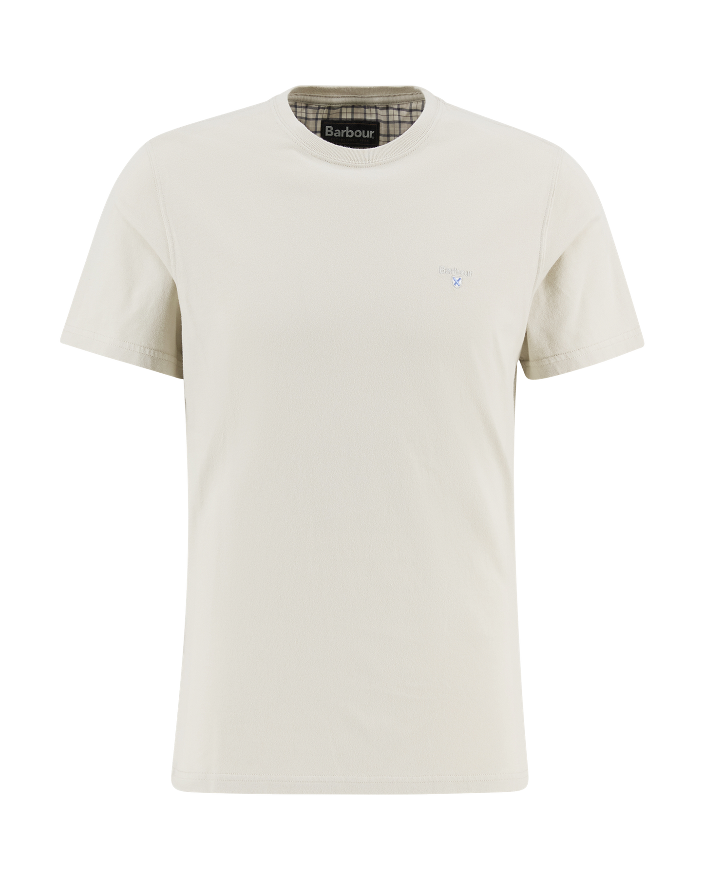 Barbour Tartan Sports T-Shirt – Beige