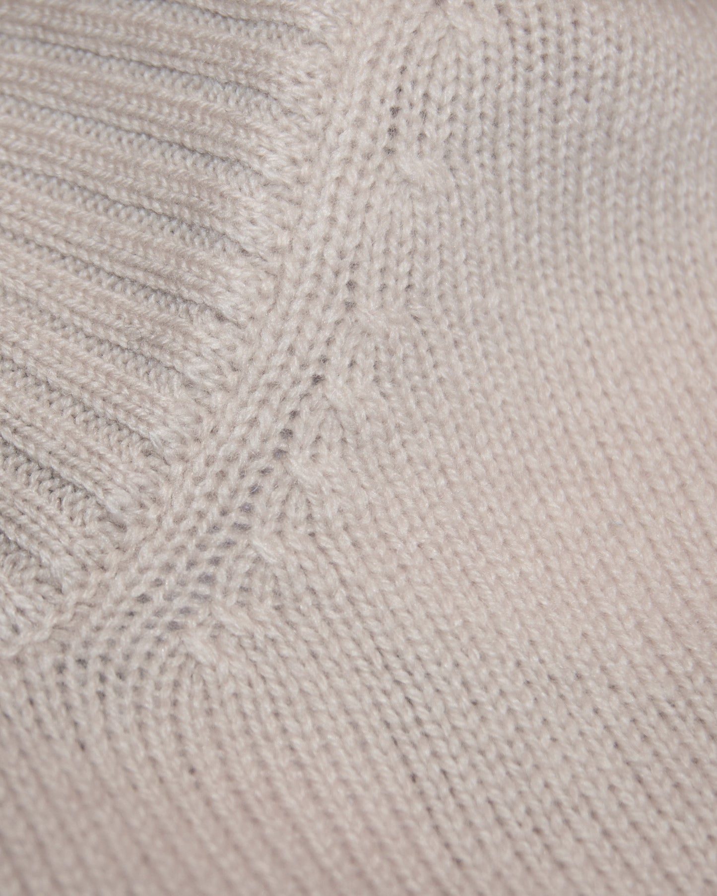 Full Zip Cardigan i Ull- og Kashmirblanding Beige