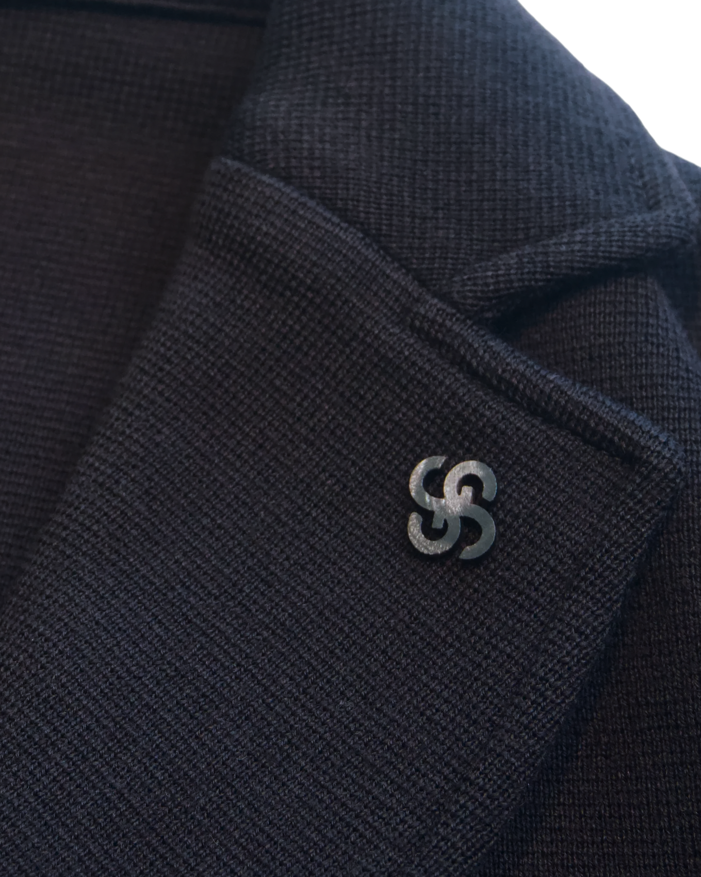 Strikket Blazer i Travel Wool Dark Blue