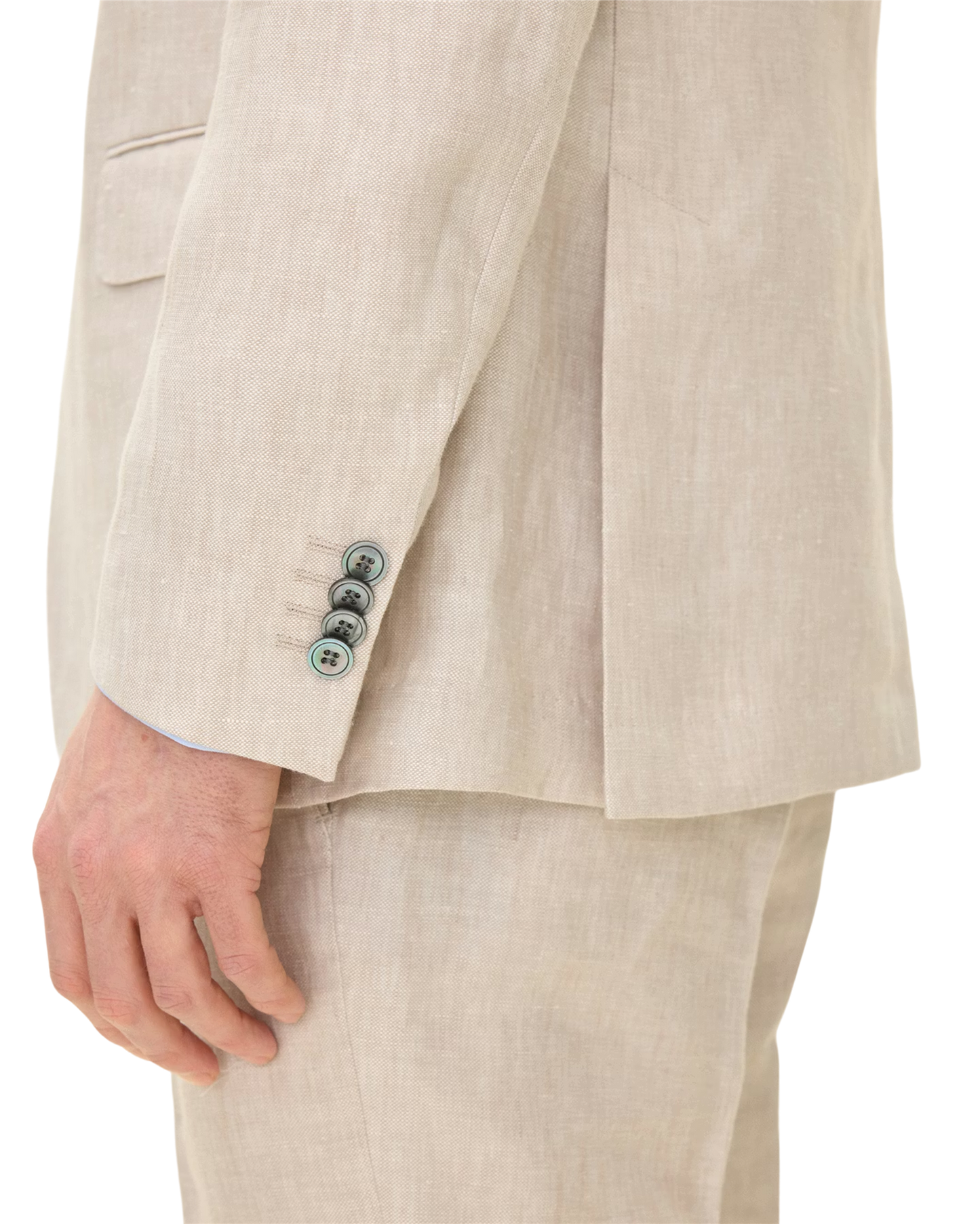 Ferry Regular Fit Linblazer – White Grass