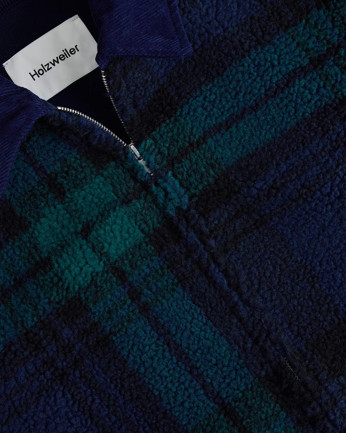 Elix Fleece Overshirt - Navy Check