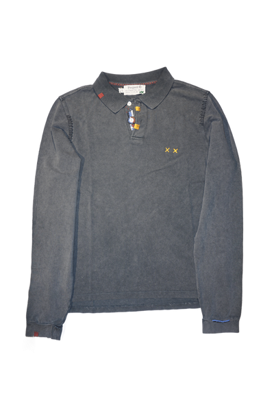 Prepster Polo Long Sleeve - Vintage Black