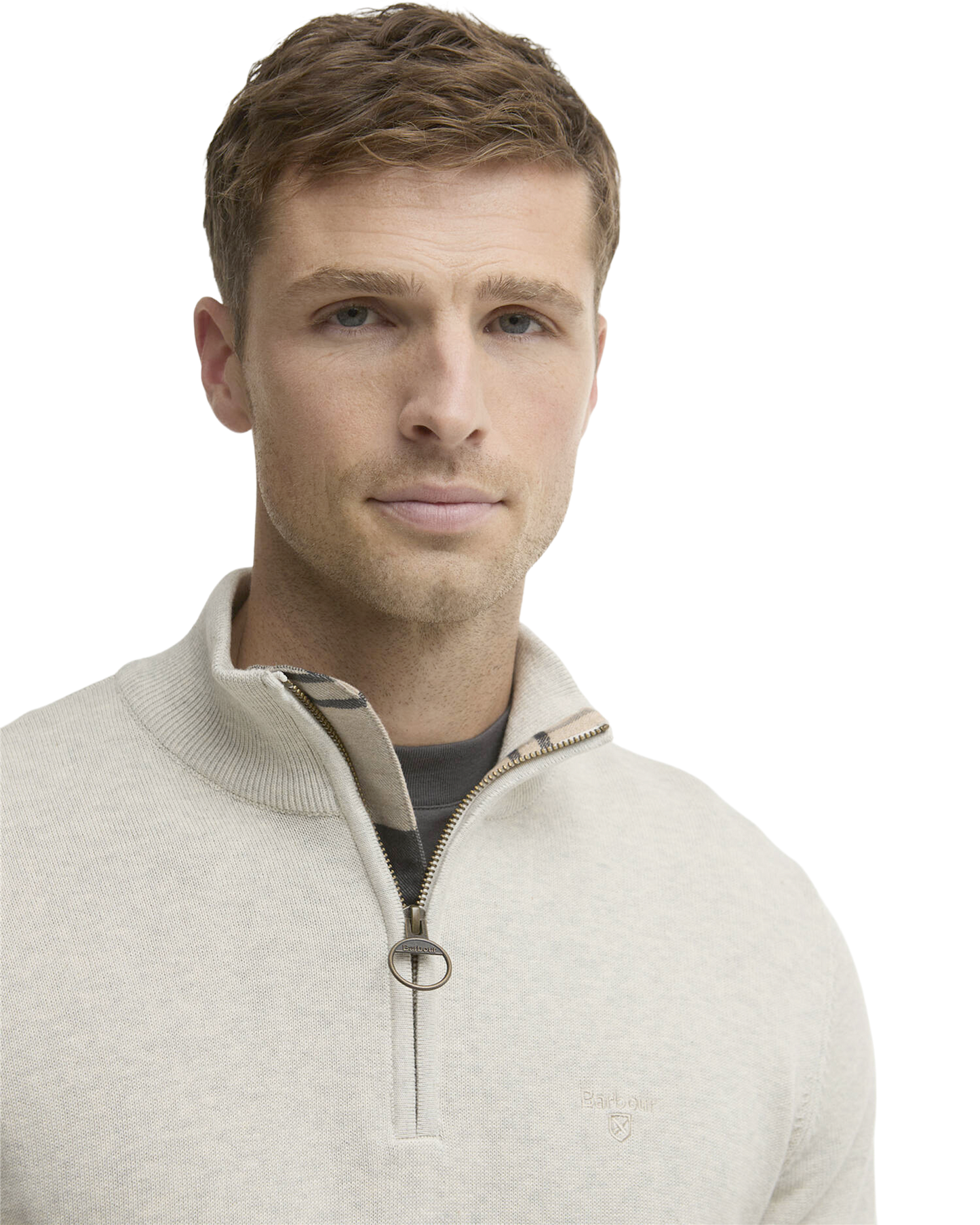 Cotton Quarter-Zip Jumper