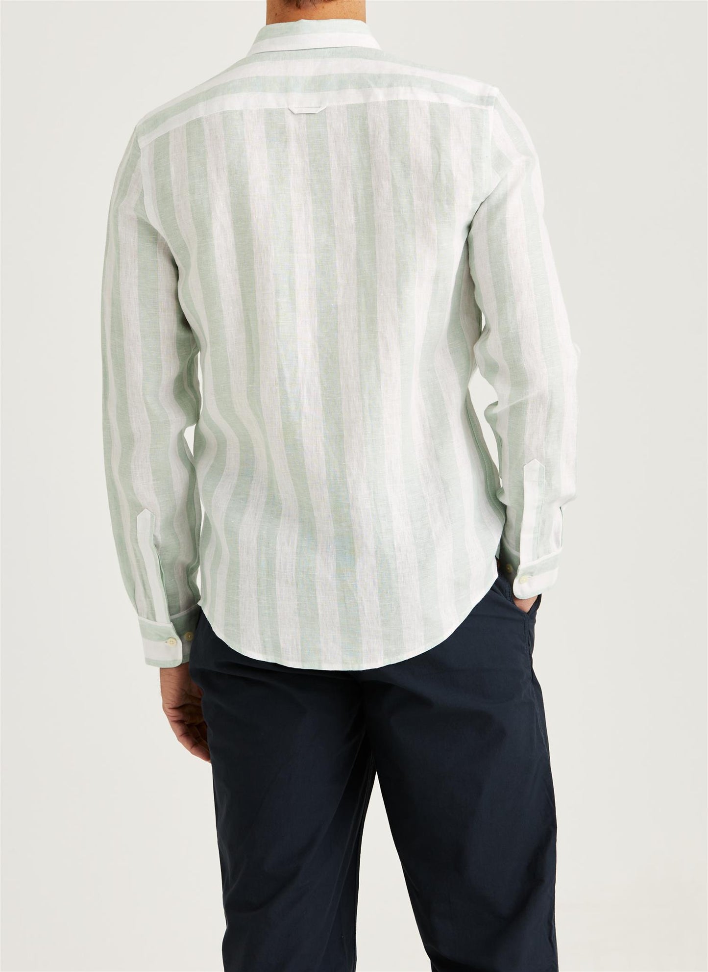 Douglas Linen Stripe Shirt - Classic Fit