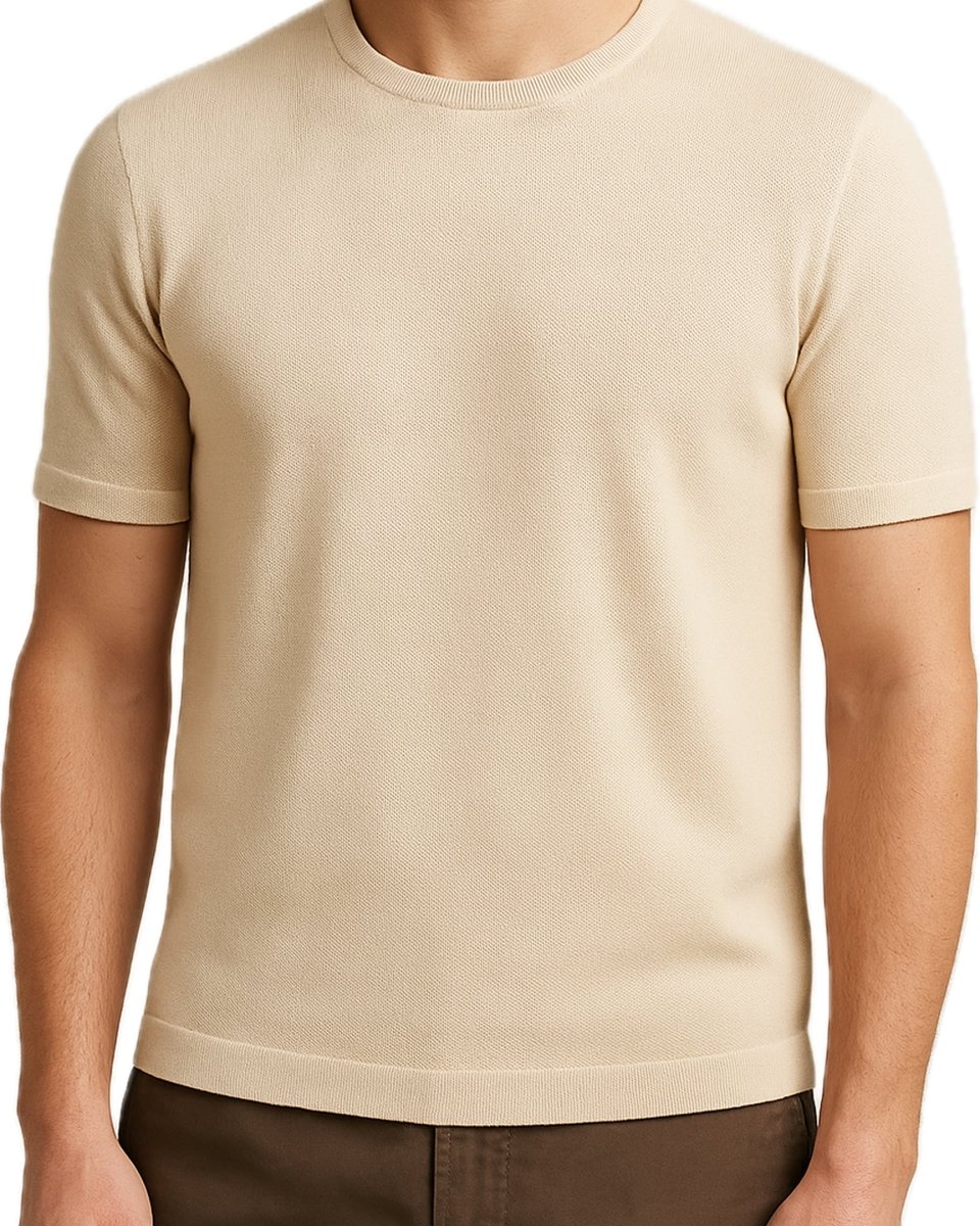 Gran Sasso Bomull Strikket Crew T - skjorte - Mandy