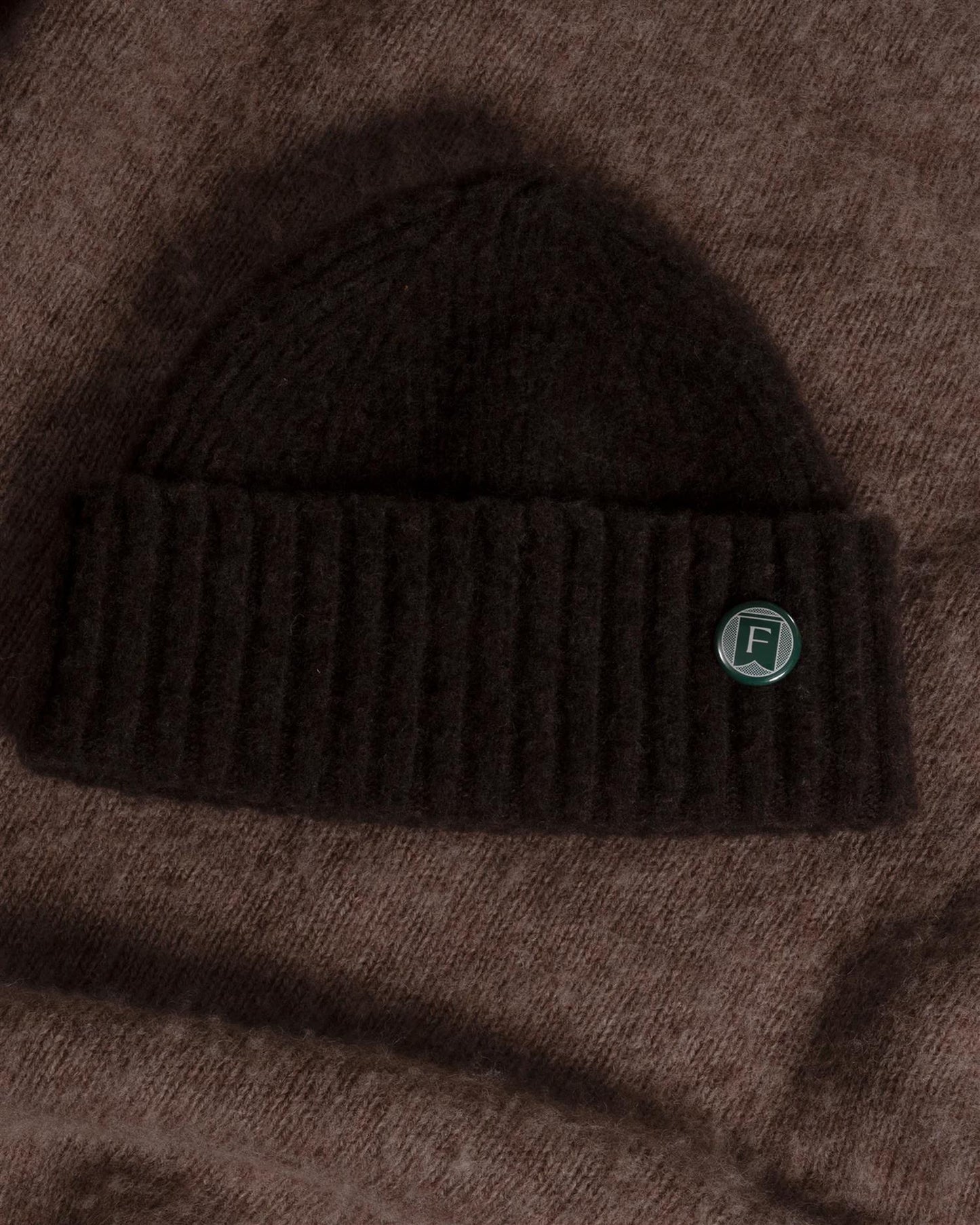 Fishtail Shaggy Beanie - Brown