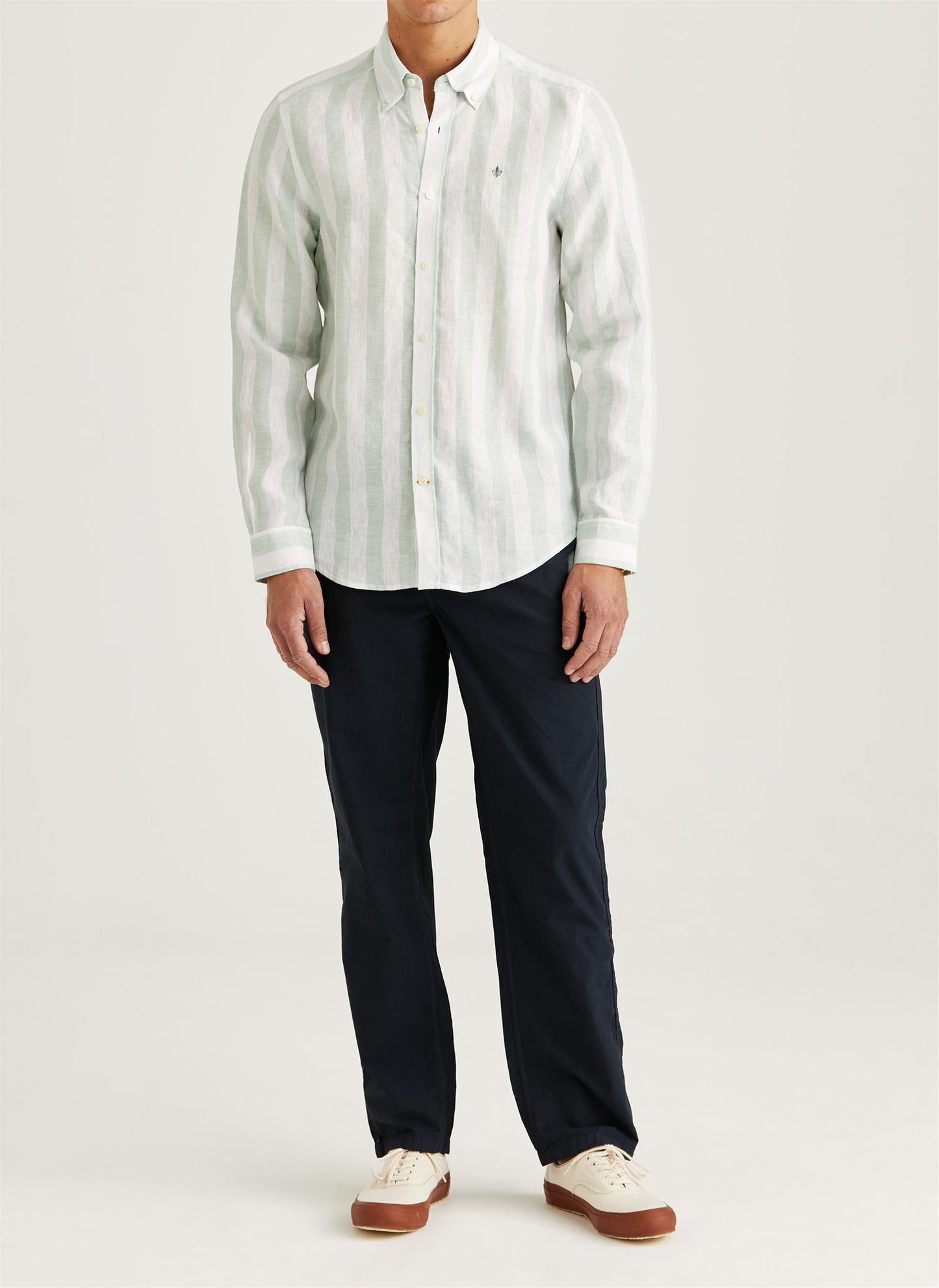 Douglas Linen Stripe Shirt - Classic Fit
