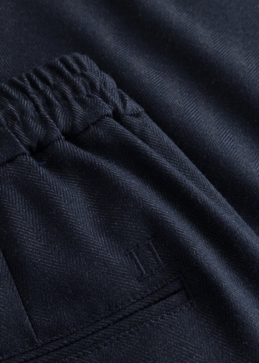 Les Deux Como Herringbone Tapered Drawsring Pants - Mandy