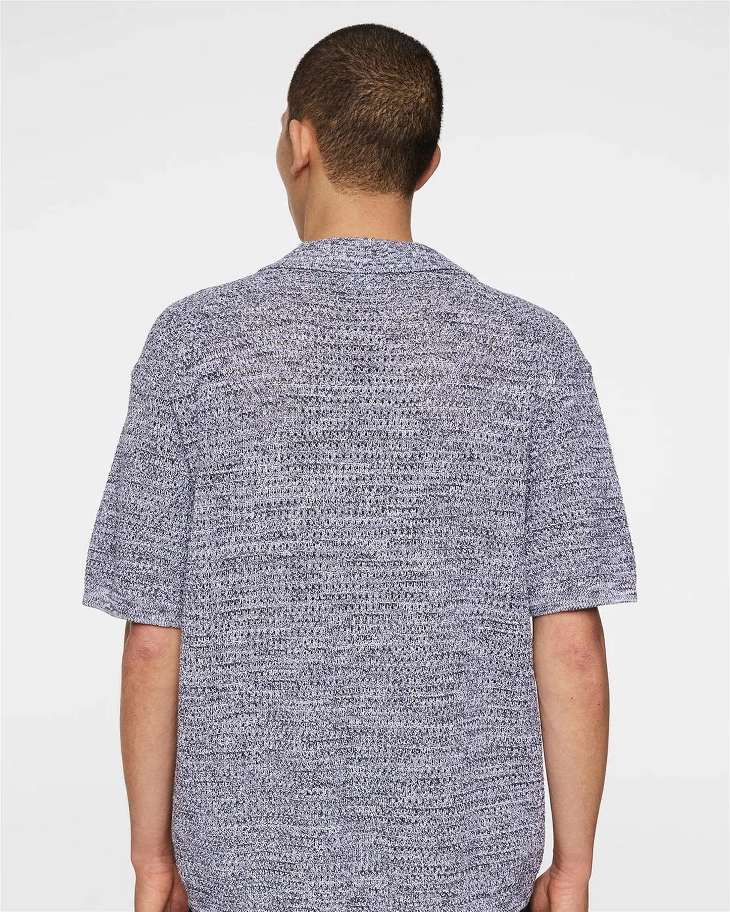 Ethan Open Collar Knit Polo