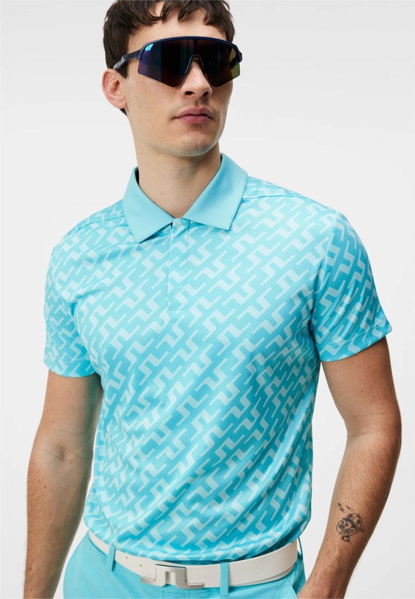 J.Lindeberg Dario Print Regular Fit Polo - Mandy