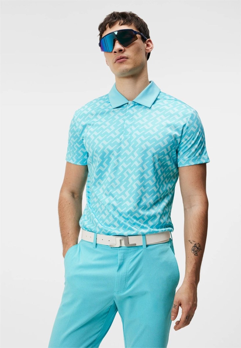 J.Lindeberg Dario Print Regular Fit Polo - Mandy