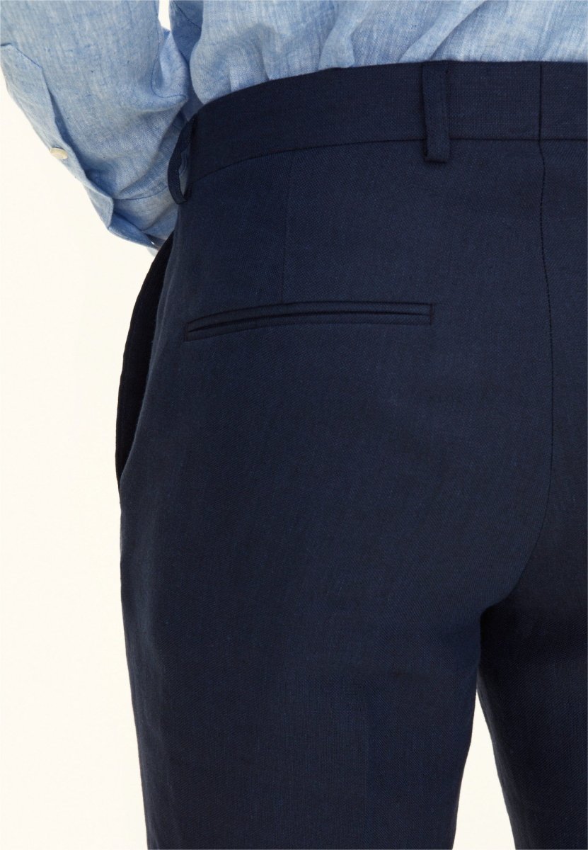 Oscar Jacobson Denz Slim Fit Linen Trousers - Dressbukse - Mandy