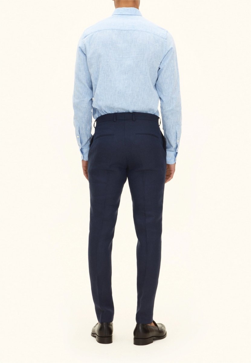 Oscar Jacobson Denz Slim Fit Linen Trousers - Dressbukse - Mandy