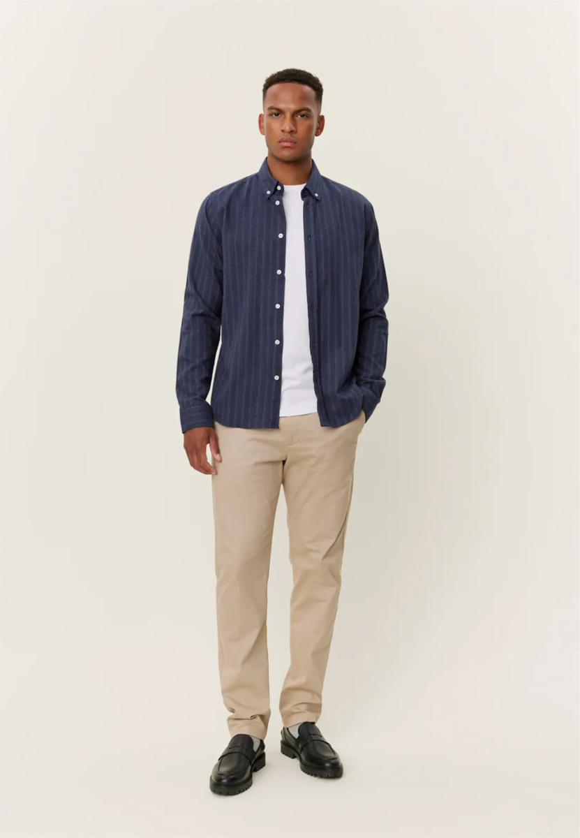 Les Deux Desert Reg Stripe Shirt - Mandy