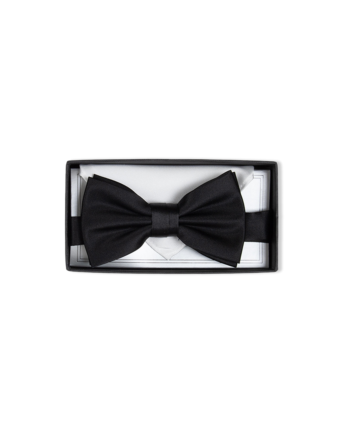 Bowtie Flat End w/Handky Sort/Hvit