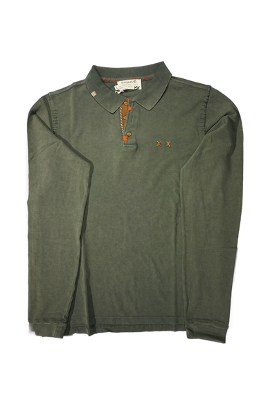Prepster Polo Long Sleeve - Bottle Green