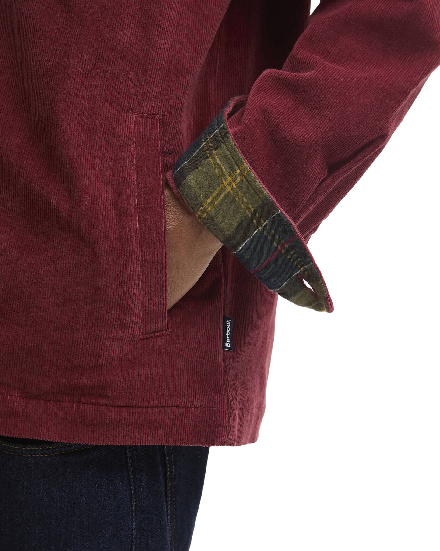 Tartan Trimmed Cord Overshirt Flerfarget