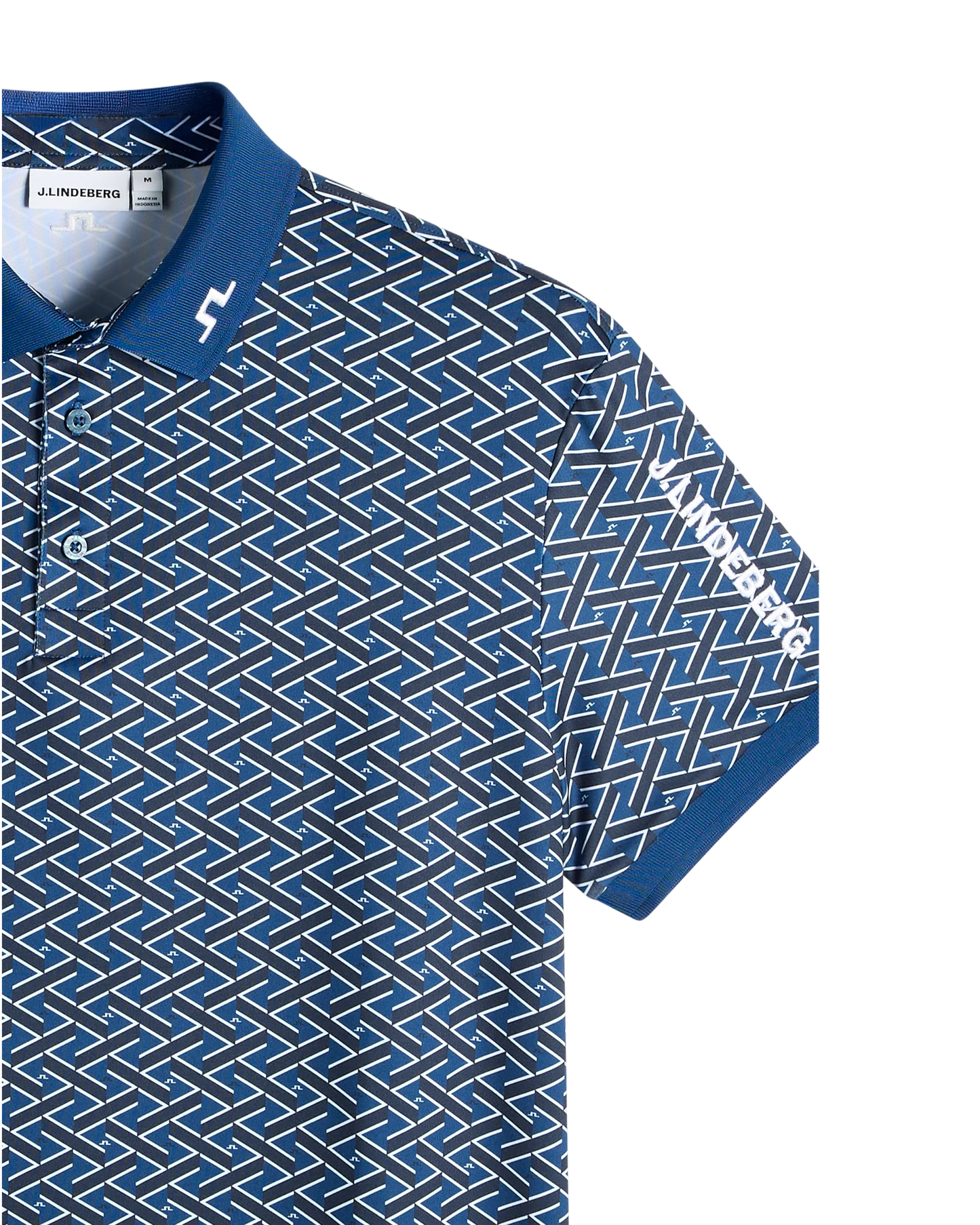 Tour Tech Print Polo – Ladder Estate Navy