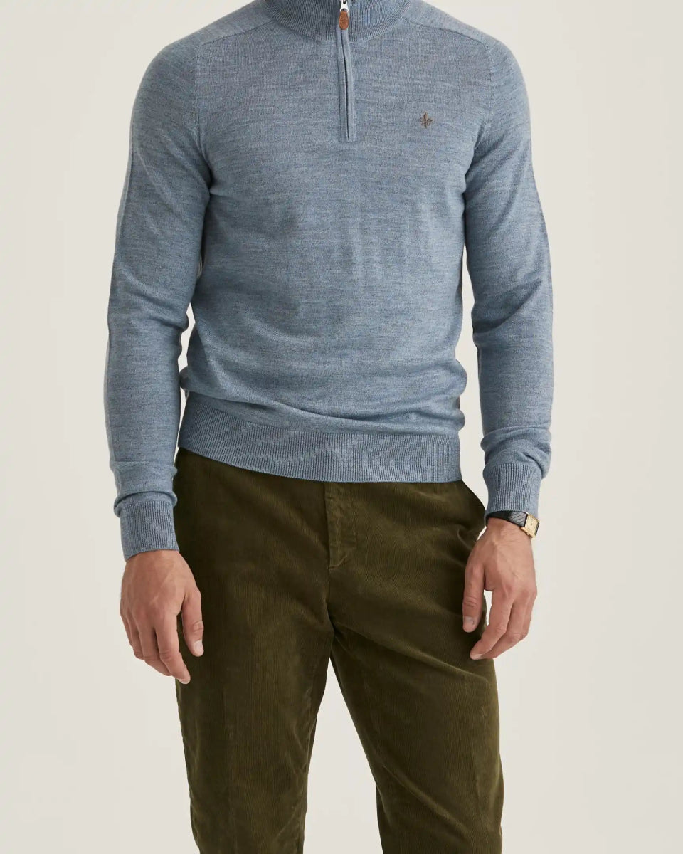 Morris Stockholm Merino John Zip - Mandy
