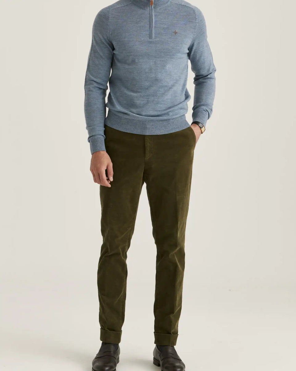 Morris Stockholm Merino John Zip - Mandy