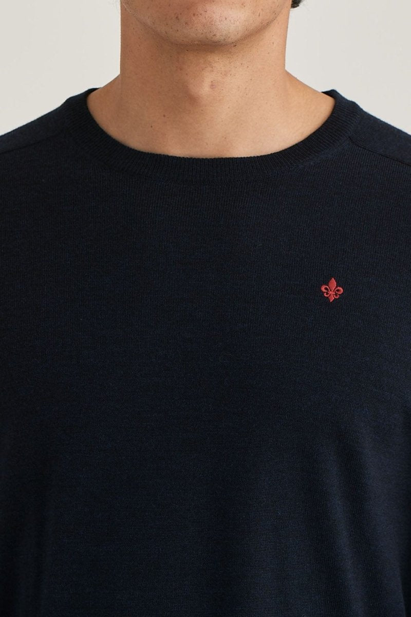 Morris Stockholm Merino vneck - Mandy