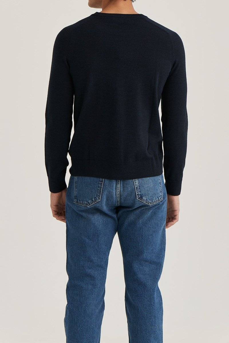 Morris Stockholm Merino vneck - Mandy