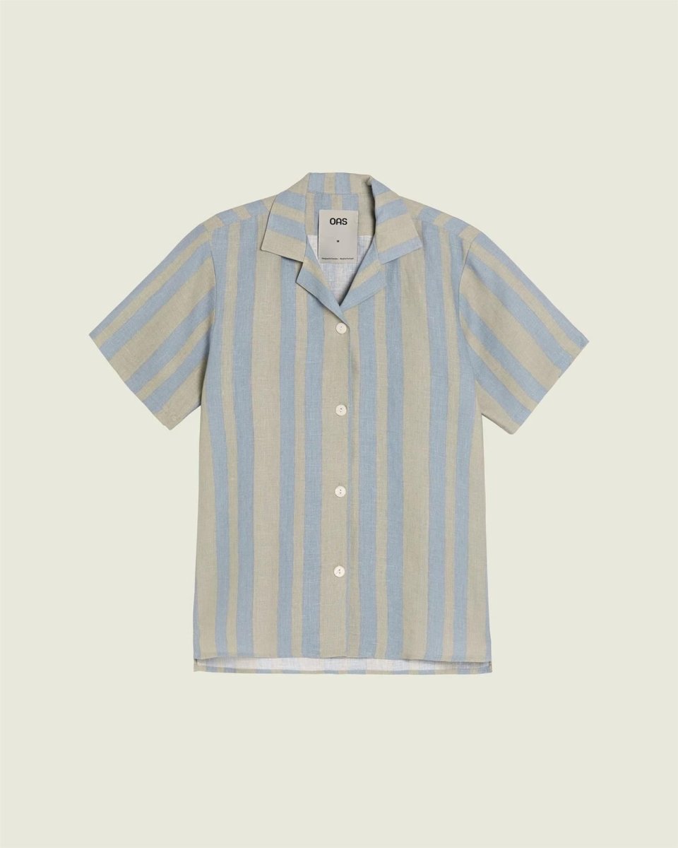 OAS Mist Strata Cuba Linen Shirt - Mandy