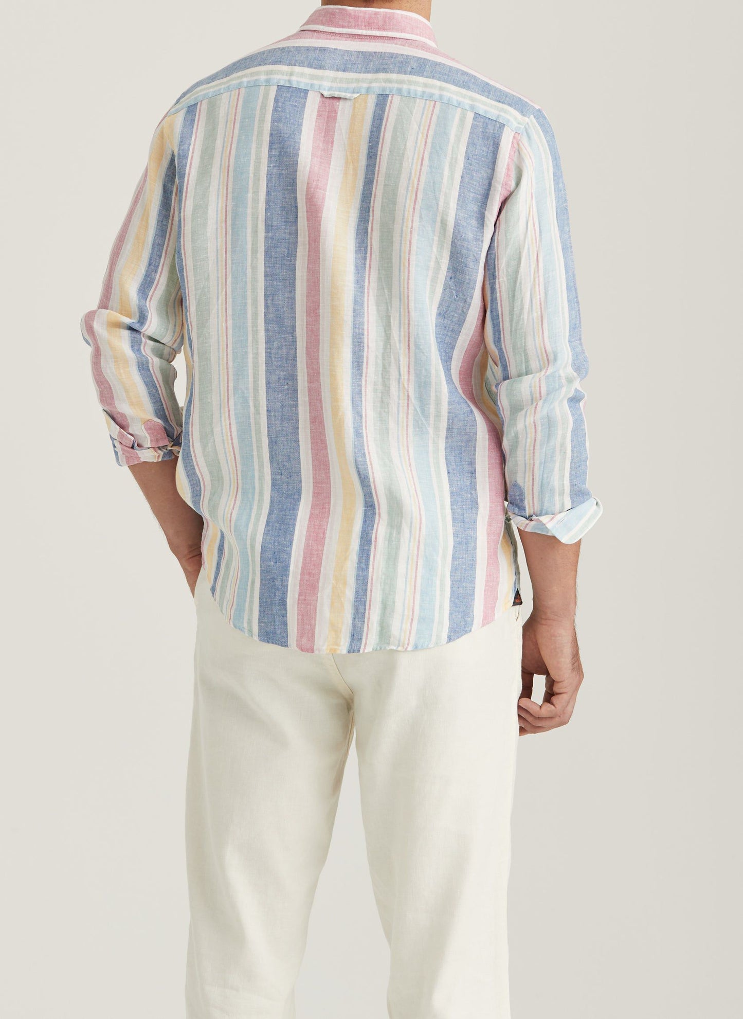 Morris Stockholm Skjorte Linen Happy Stripe Shirt