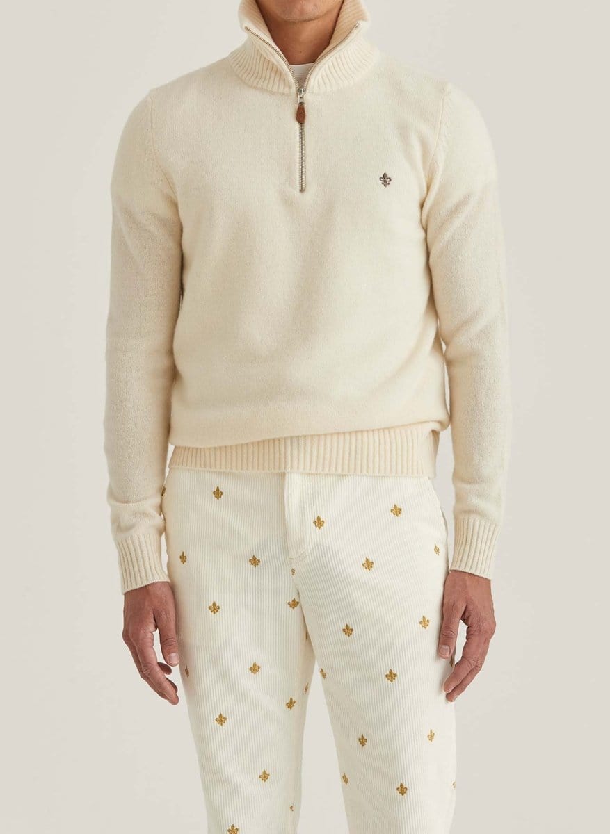 Morris Stockholm Newton half zip - Mandy