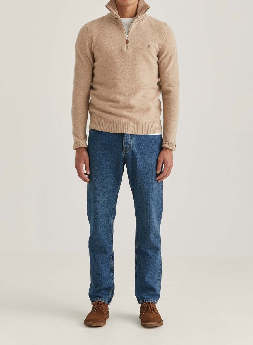 Morris Stockholm Newton half zip - Mandy